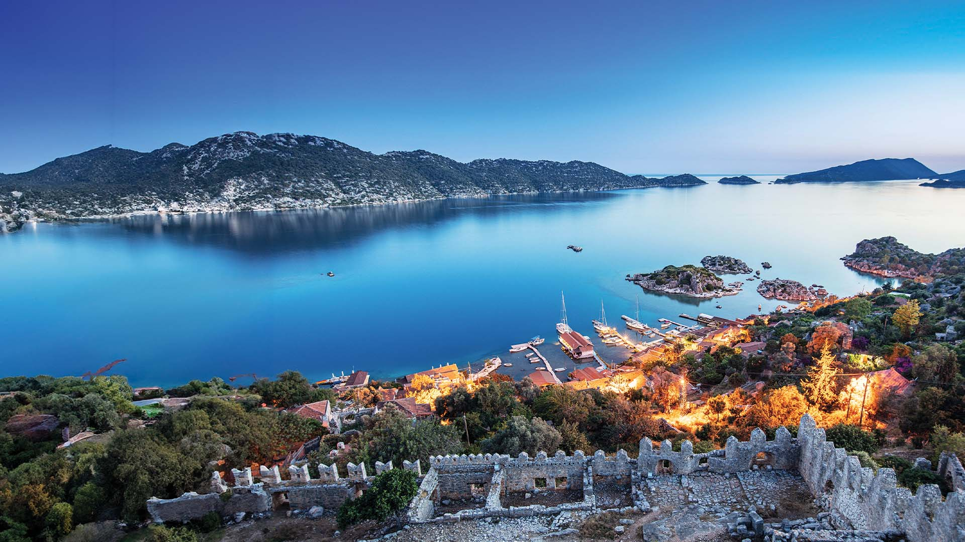 Aegean coastal view in Turkey showing scenic shoreline among filming locations Turkey