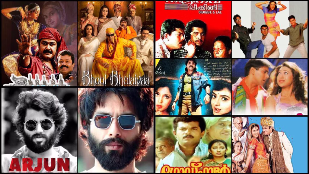 Global filmmakers planning to buy movie rights in India, represented through a cinematic banner collage of film scenes and adaptation visuals.