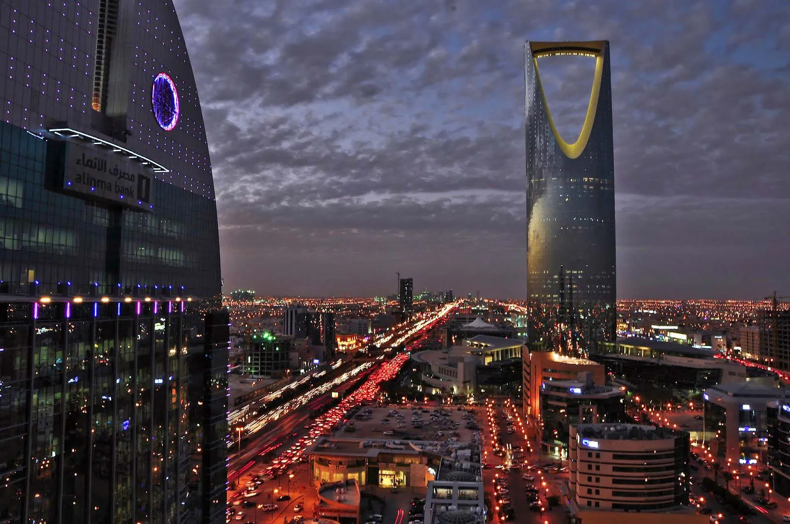 Kingdom Centre Tower in Riyadh Saudi Arabia urban filming location coordinated by line producers