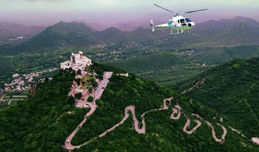 Aerial filming in India using helicopters and drones over urban and heritage landscapes