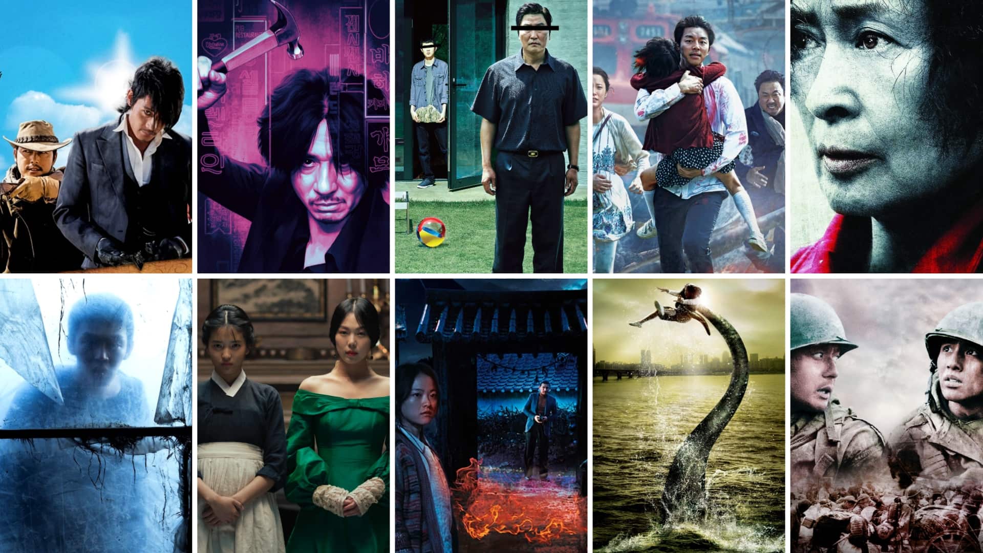 Collage of Korean films adapted by Indian cinema