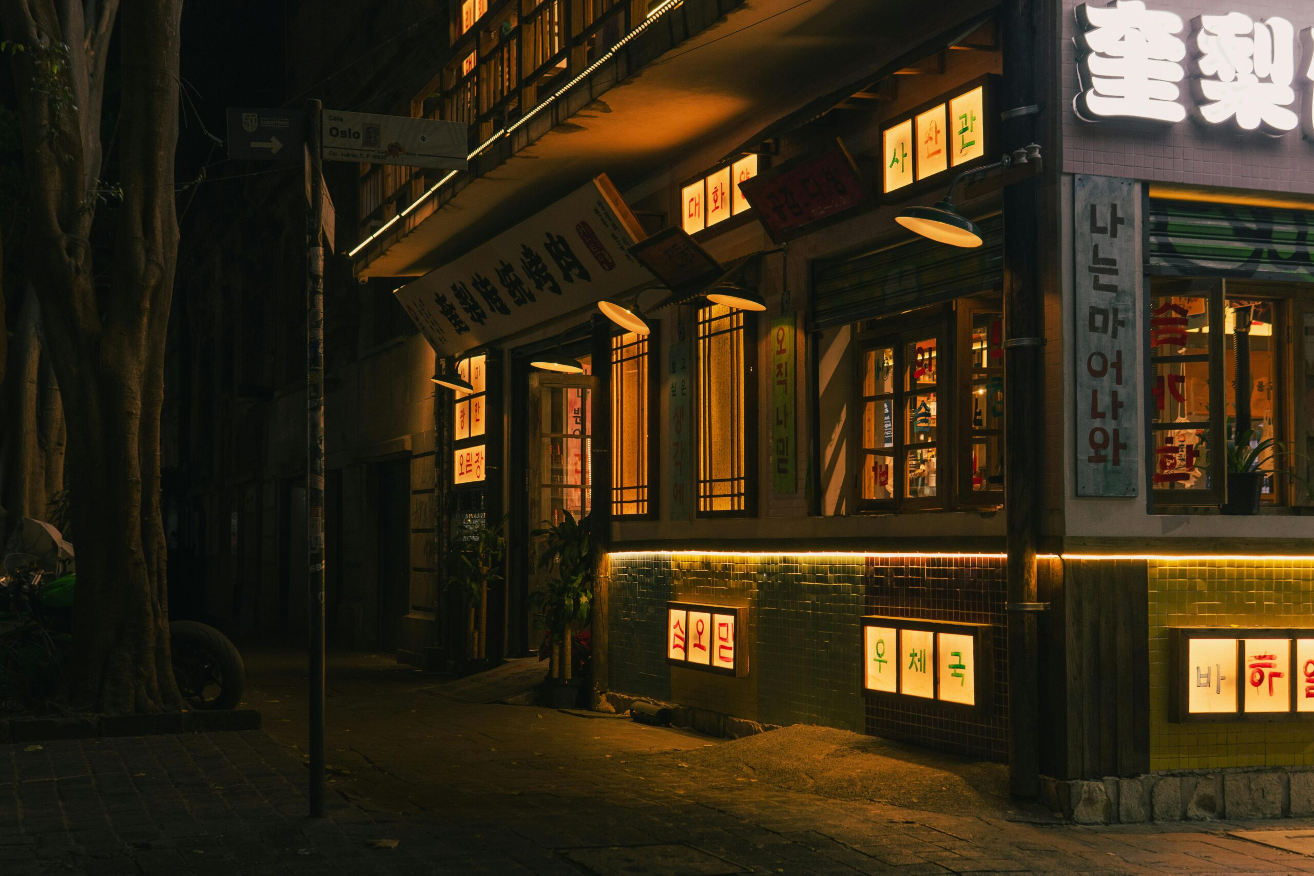Iconic K-drama filming location with camera crew capturing a cinematic outdoor scene