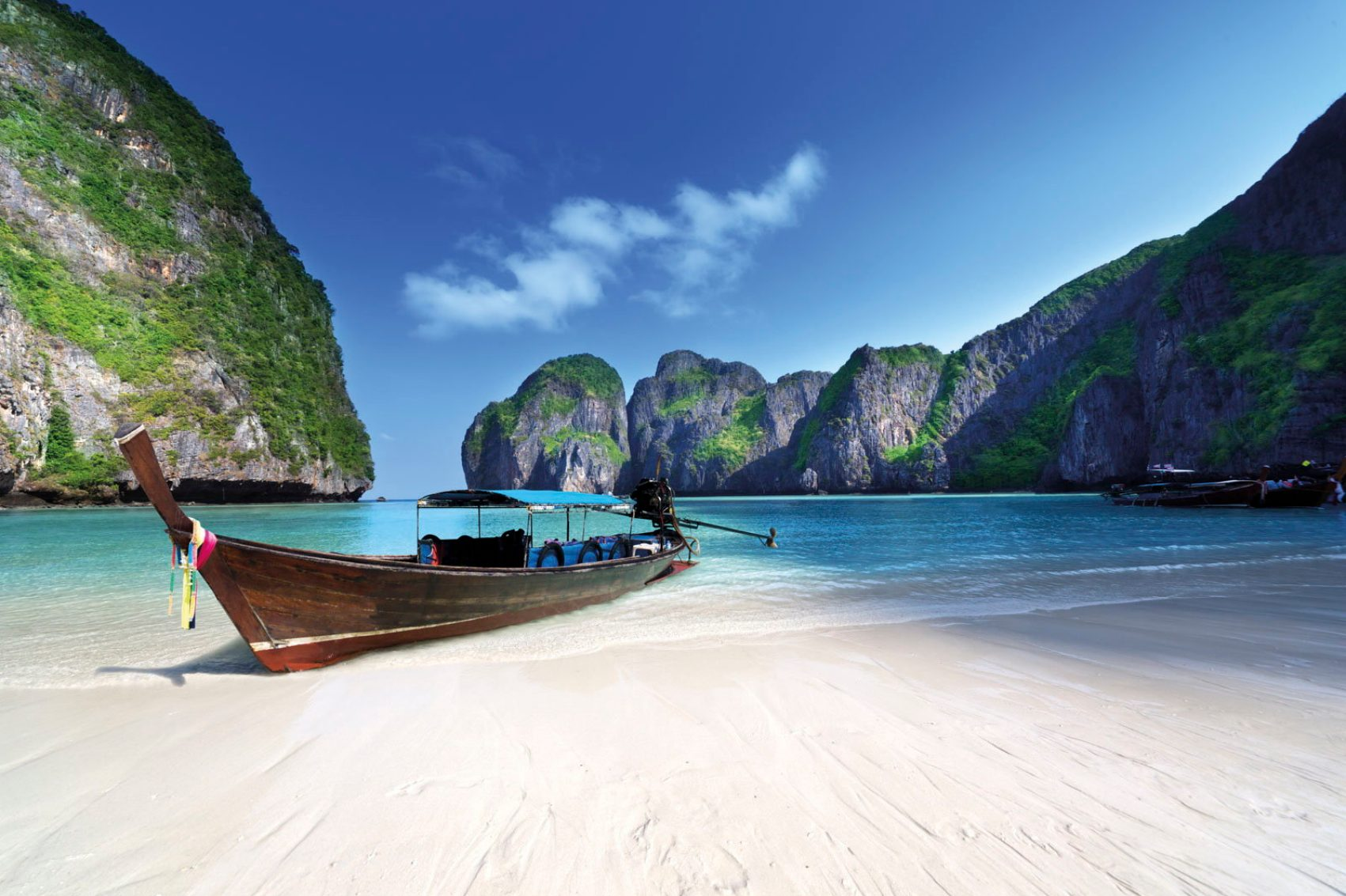 Maya Bay in Thailand, filming location of the movie The Beach