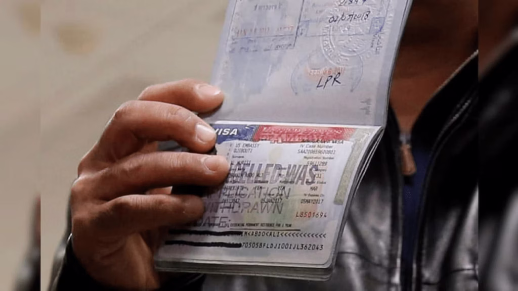 Official work visa document used for cross-border film crew deployment