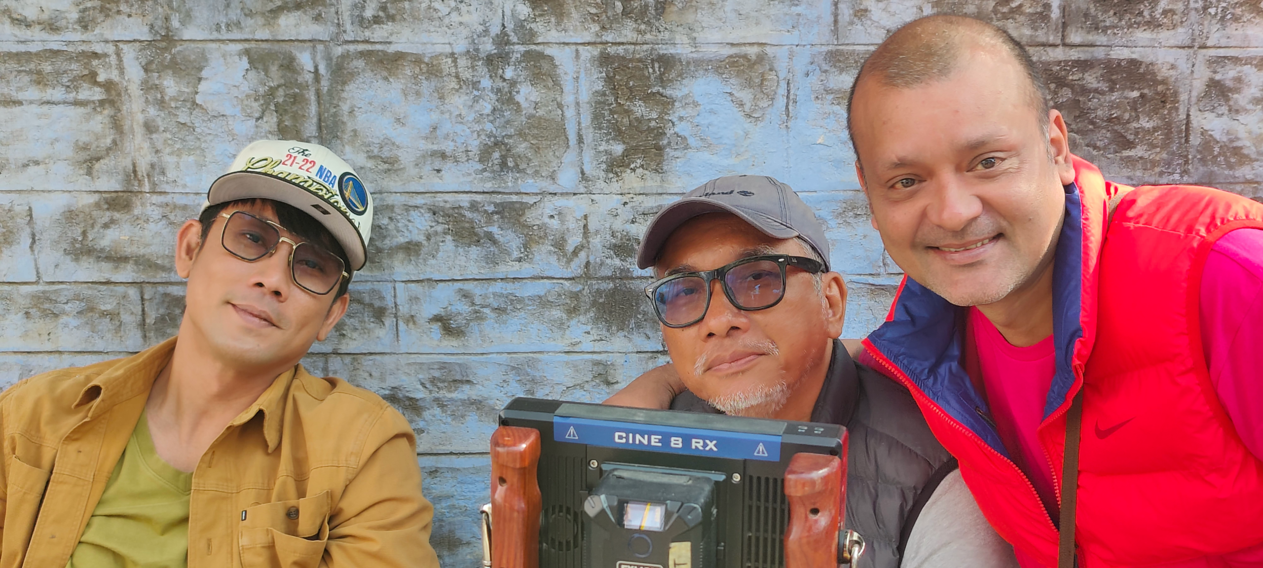 Titik Nol Jodhpur shoot at Mehrangarh: director Herwin Novianto, lead Denny Sumargo and line producer Manav Paul on location